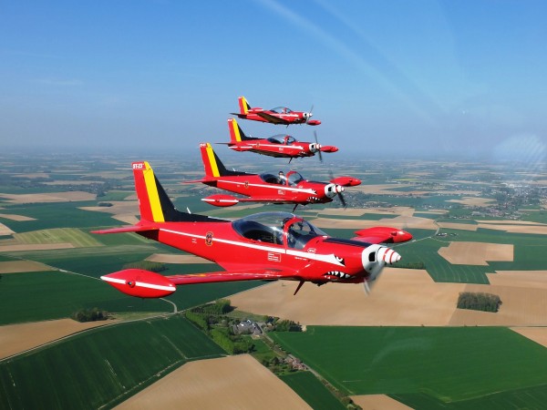 Red Devils van de Belgian Air Force.